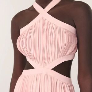 NWT Maje Pleated Pink Dress Size 38.